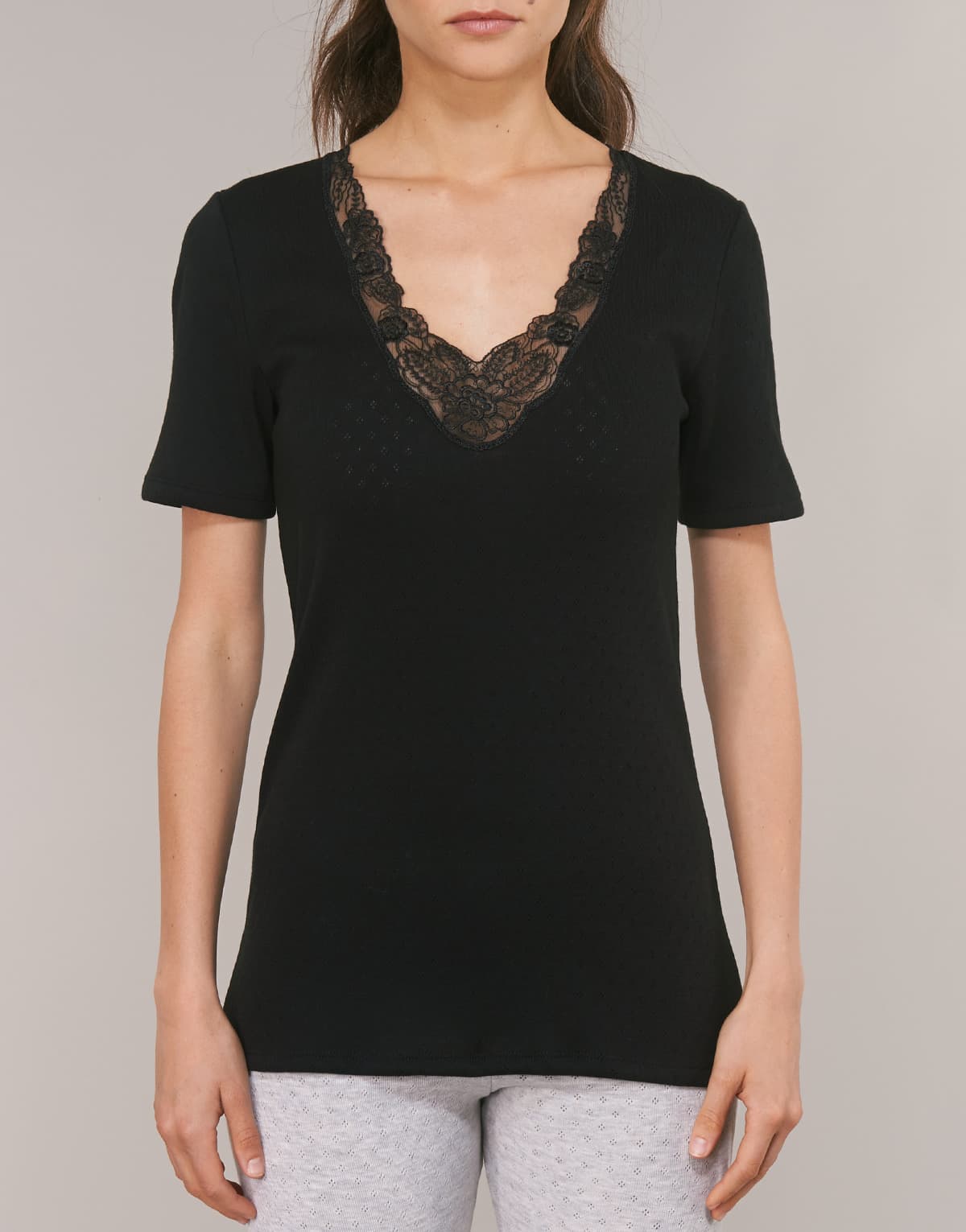 Women's T-Shirts Damart Black