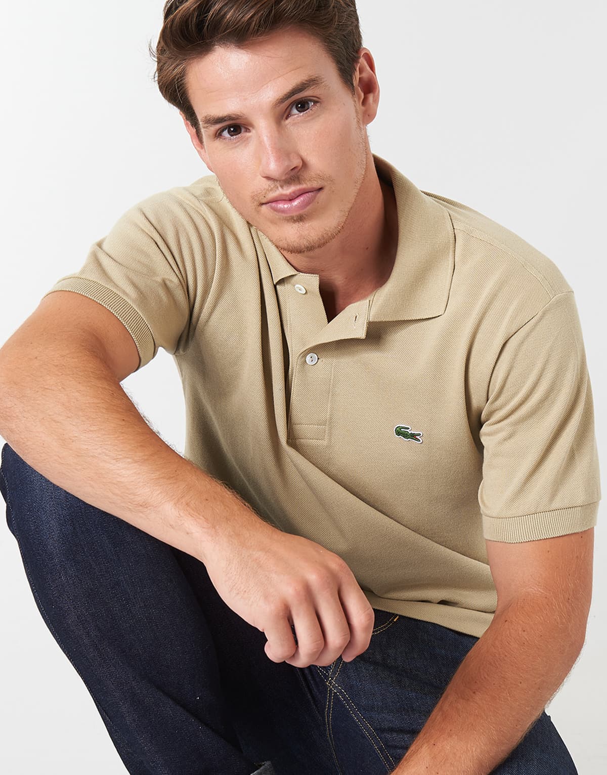 Men's Polo Shirts Lacoste Beige