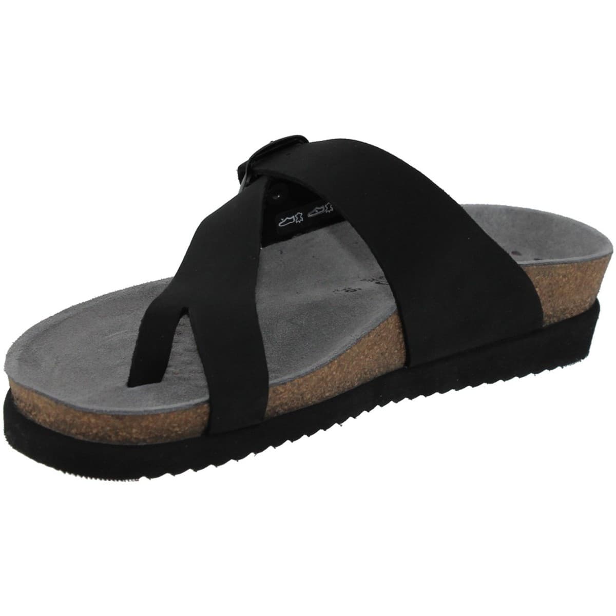 Women's Flip Flops Mephisto Black