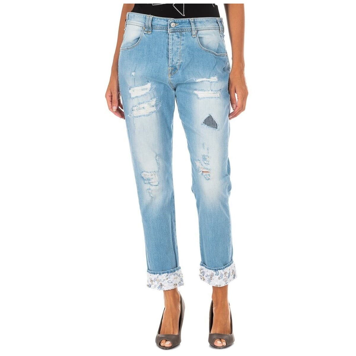 Women's Jeans Met Multicolor