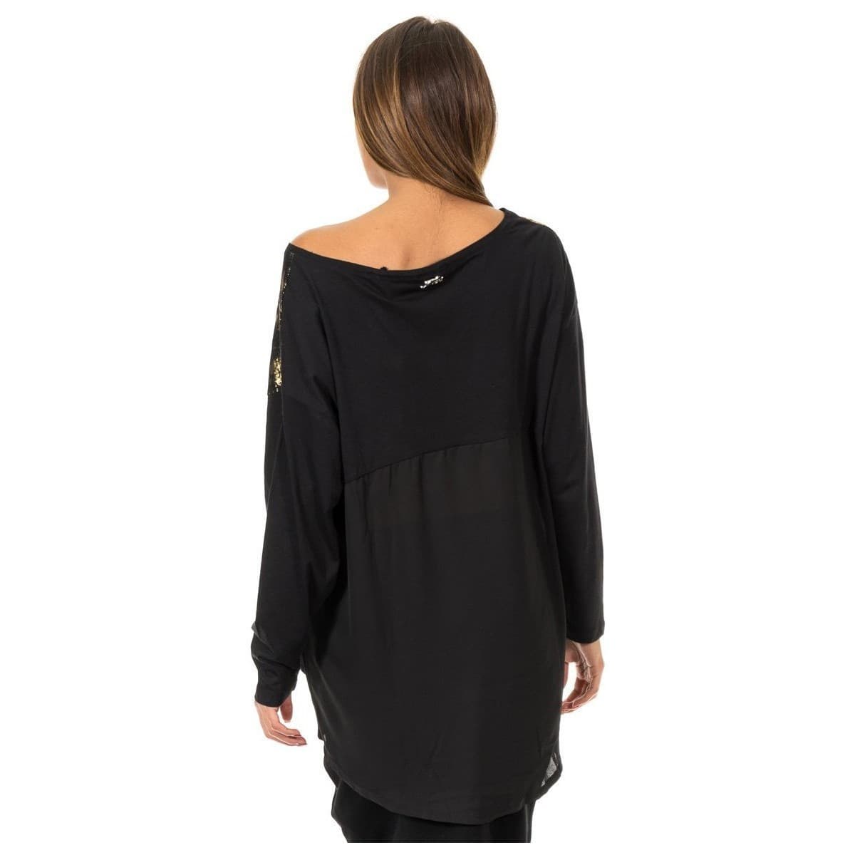 Women's T-Shirts Met Black