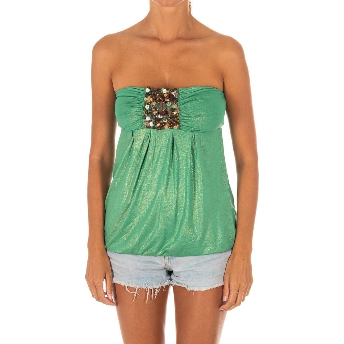 Women's T-Shirts Met Green