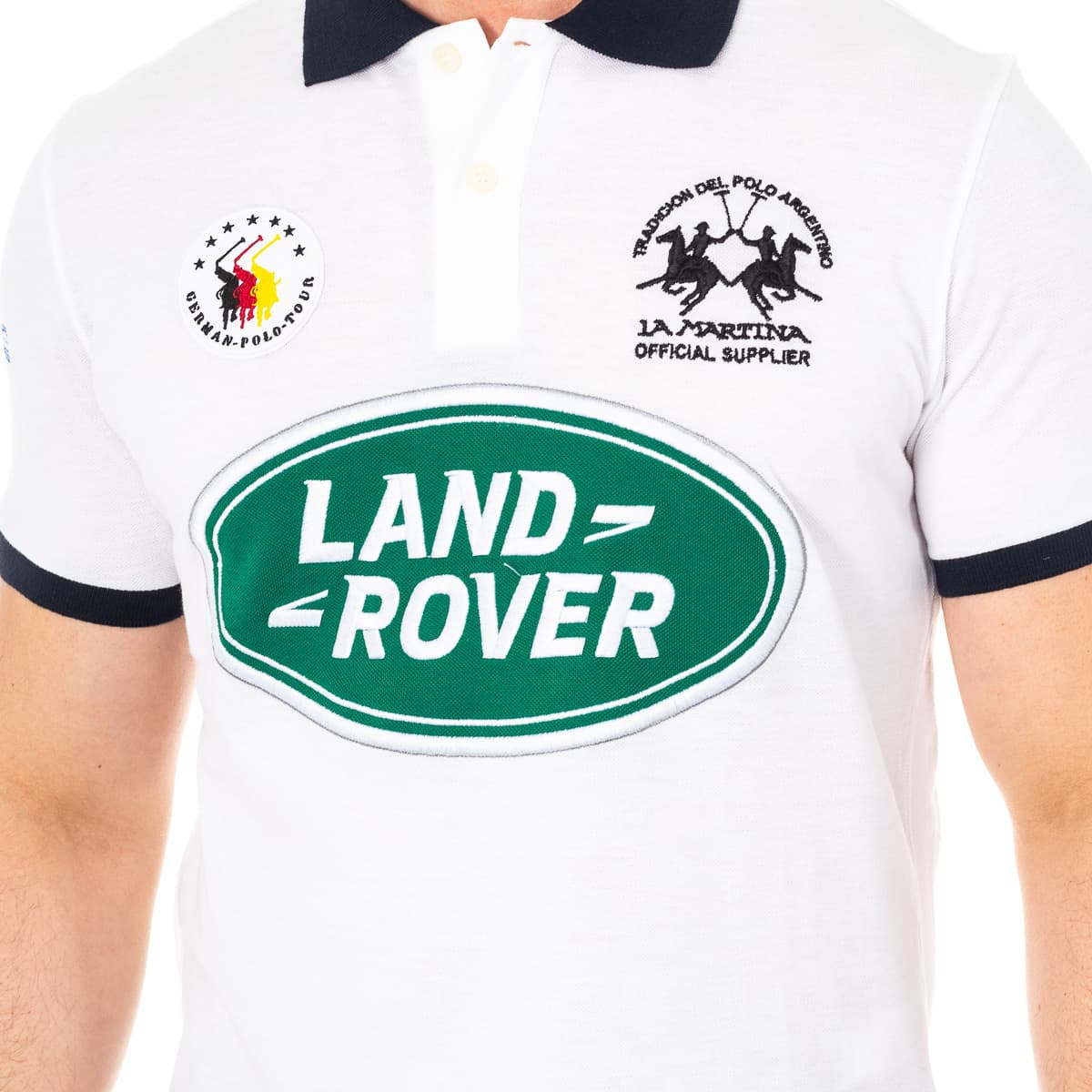 Men's Polo Shirts La Martina White