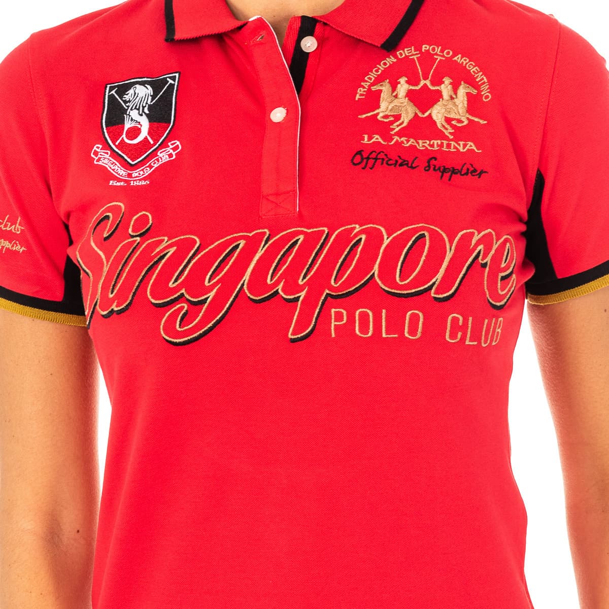 Women's Polo Shirts La Martina Red