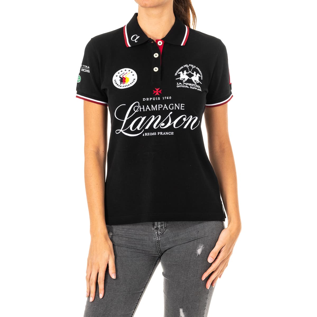 Women's Polo Shirts La Martina Black