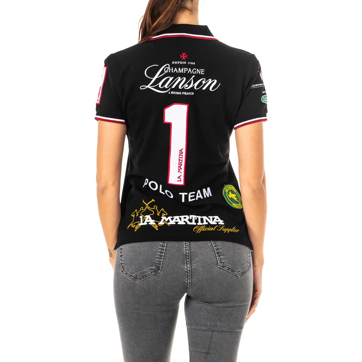 Women's Polo Shirts La Martina Black