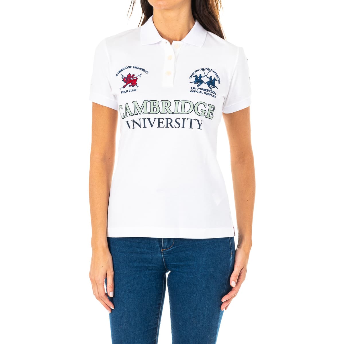 Women's Polo Shirts La Martina White