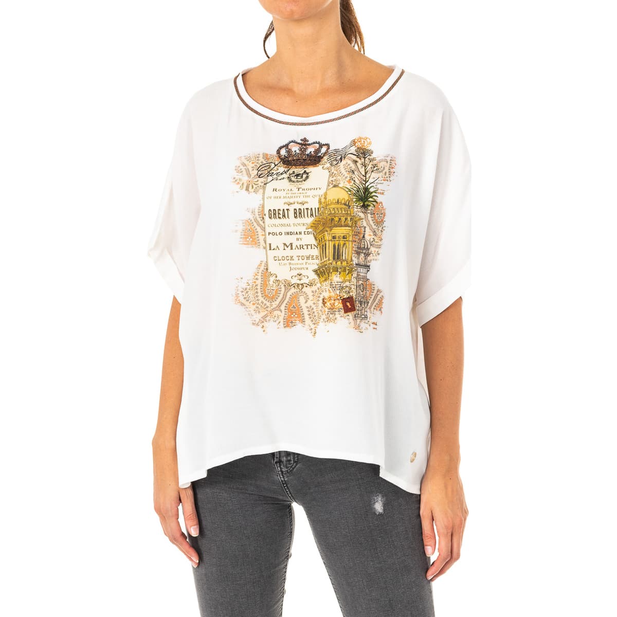 Women's T-Shirts La Martina White