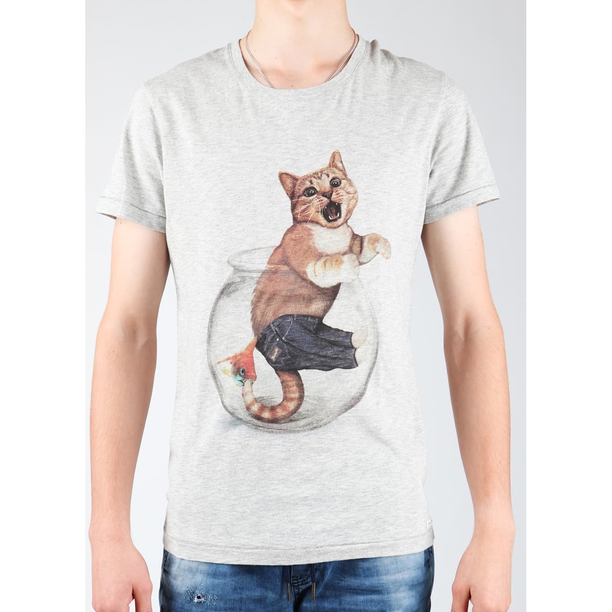 T-shirts & Polos Wrangler Light Grey Mel W7940IS03