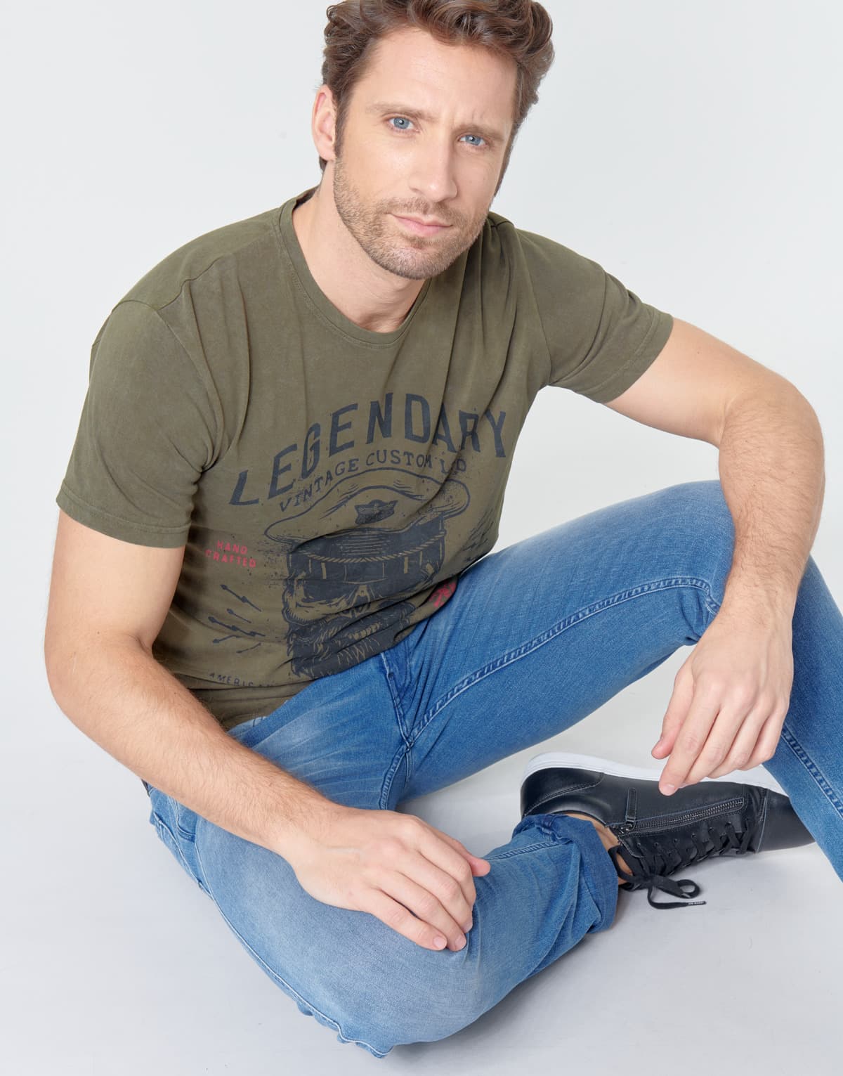 Men's T-Shirts Yurban Khaki