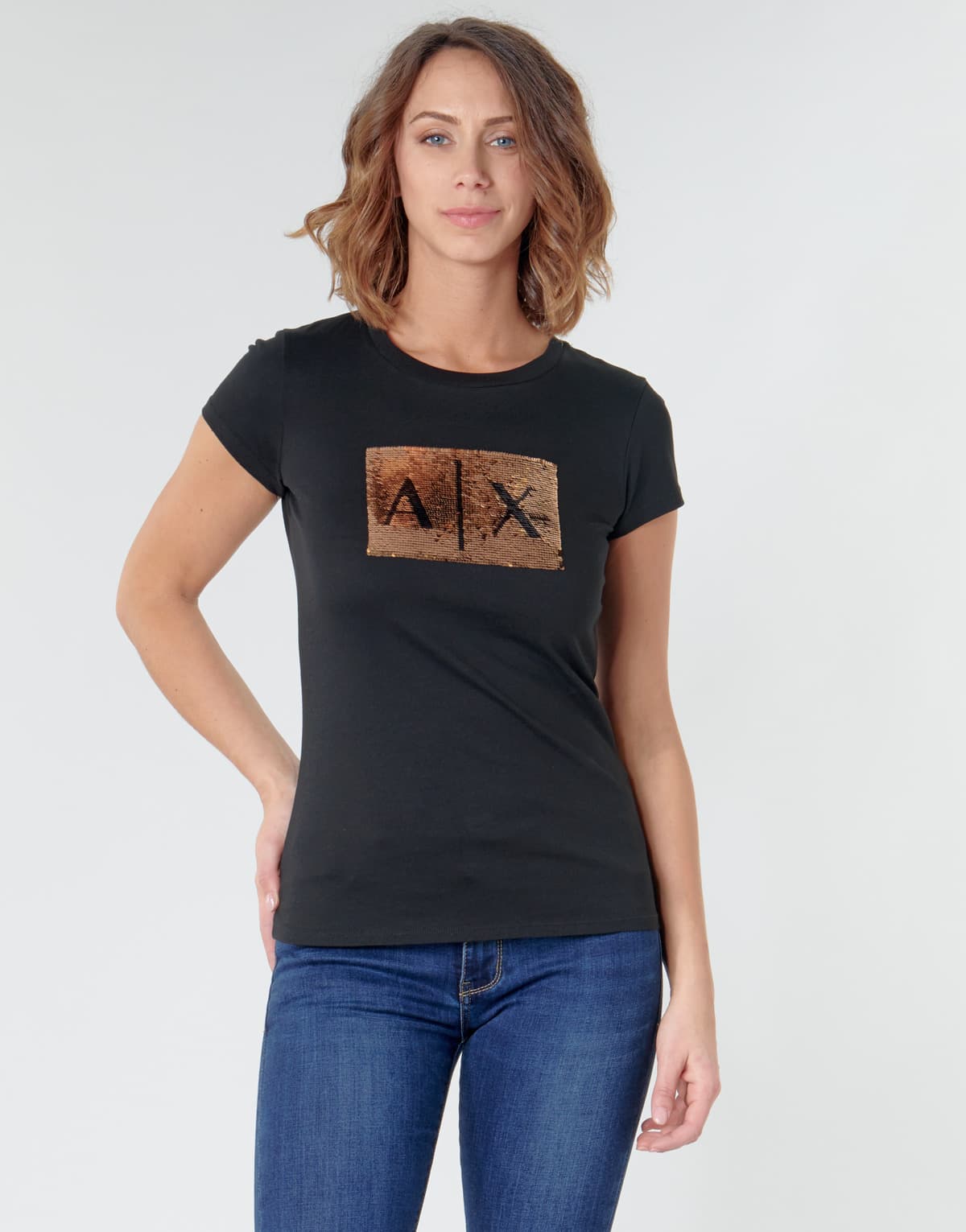 Women's T-Shirts Armani Exchange Black