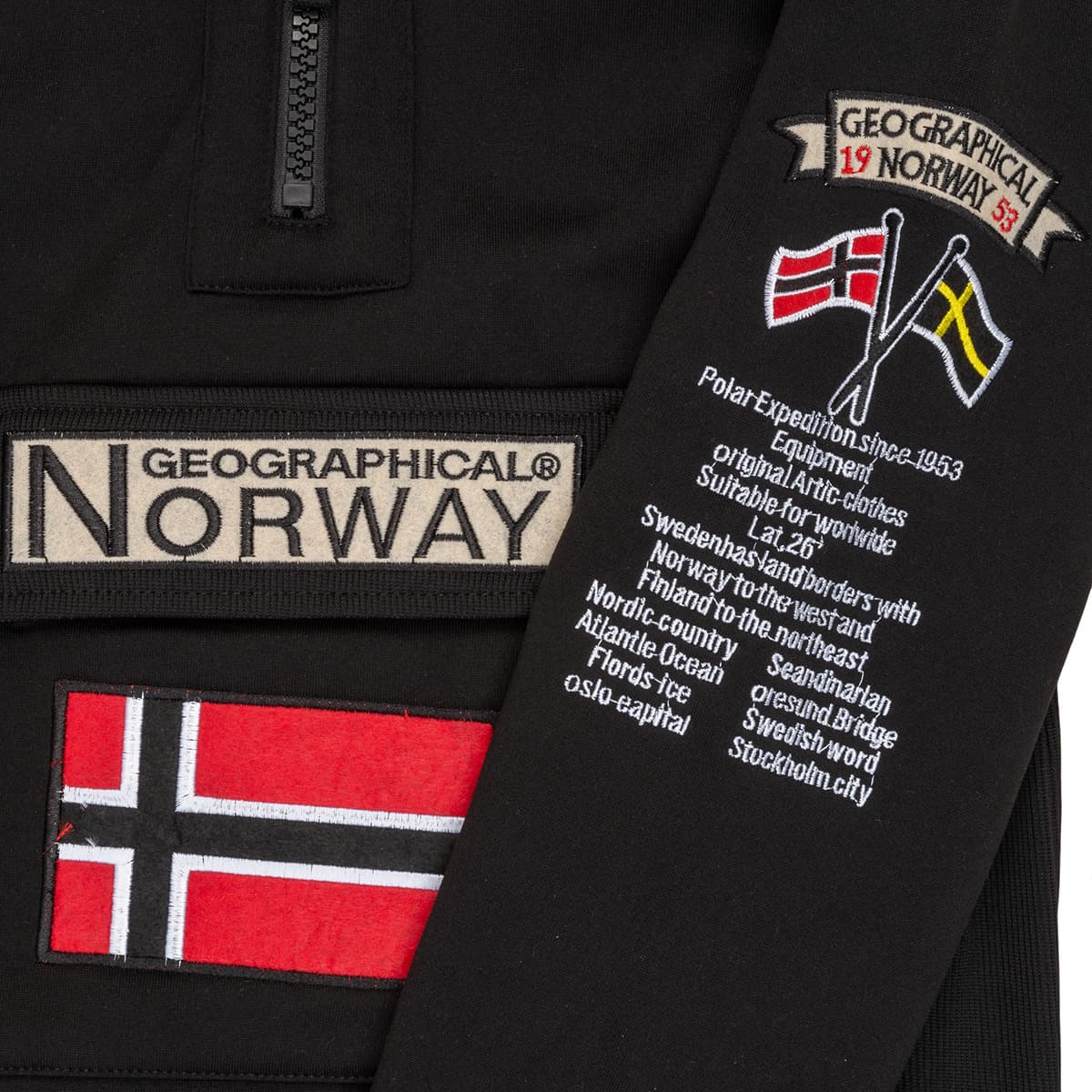 Boys' Hoodies & Sweatshirts Geographical Norway Black