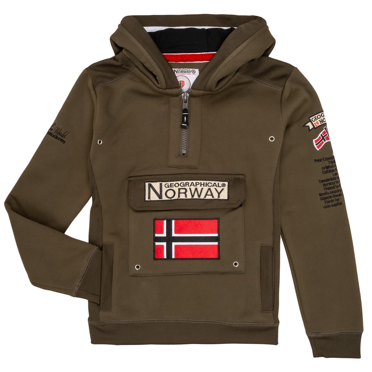 Boys' Hoodies & Sweatshirts Geographical Norway Khaki