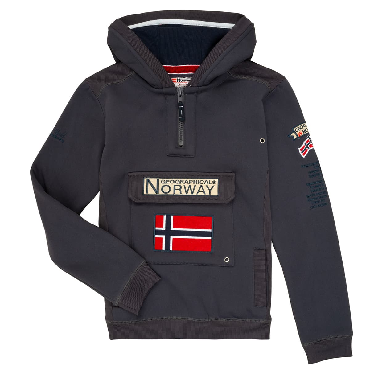 Boys' Hoodies & Sweatshirts Geographical Norway Gray