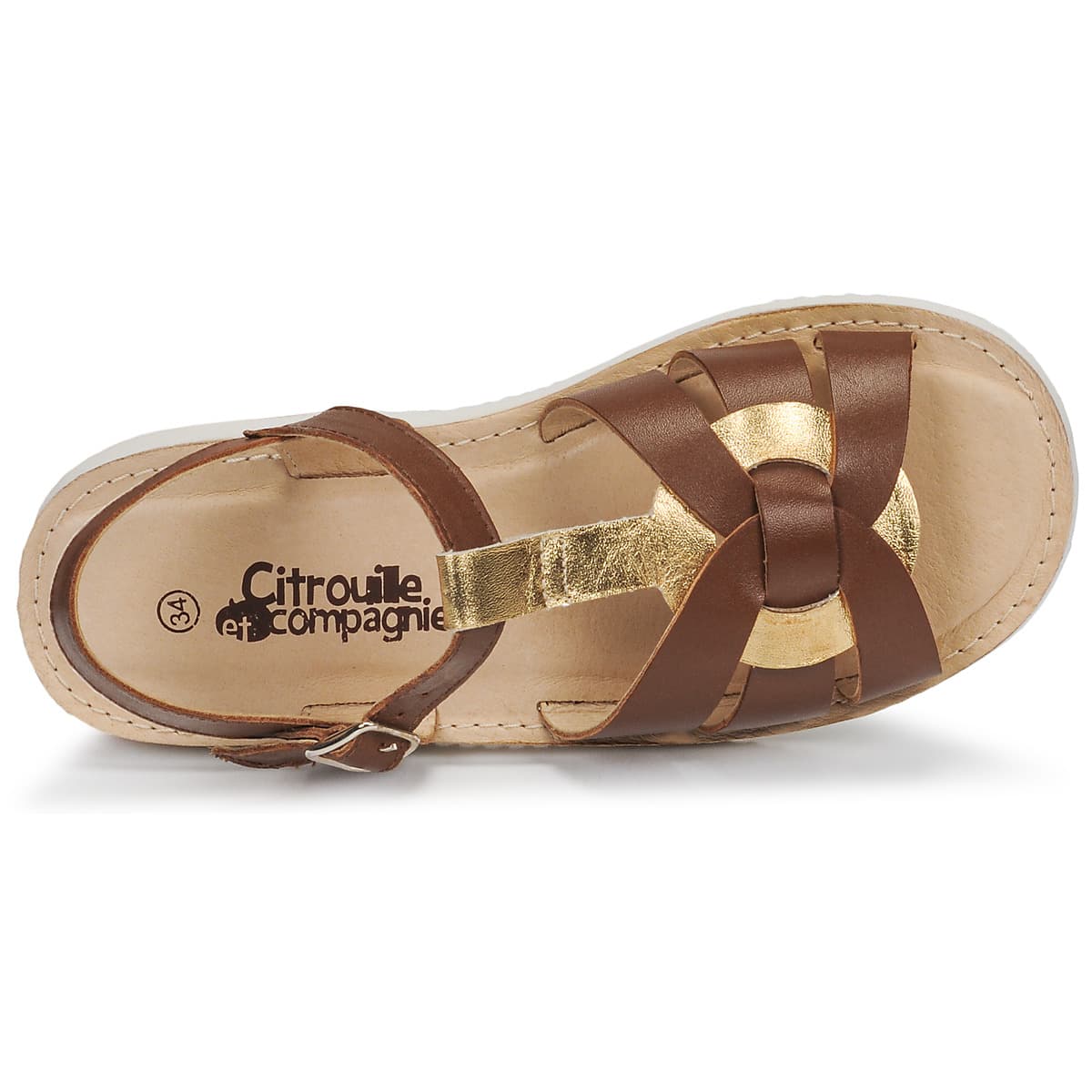 Girls' Sandals Citrouille et Compagnie Brown