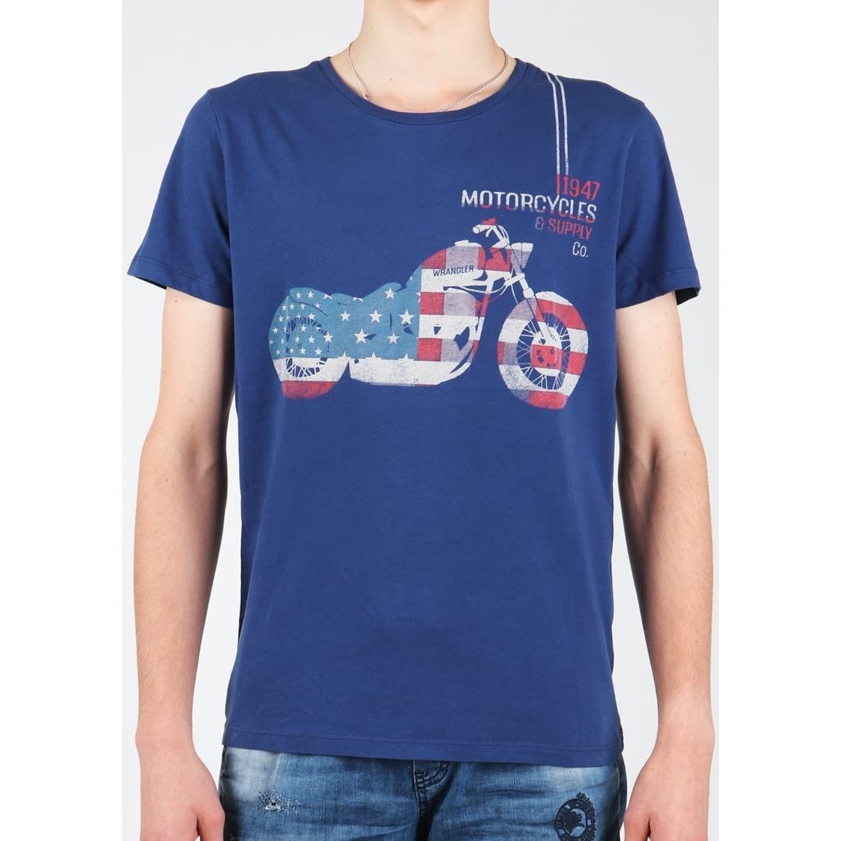 T-shirts & Polos Wrangler S/S Biker Flag Tee W7A53FK 1F