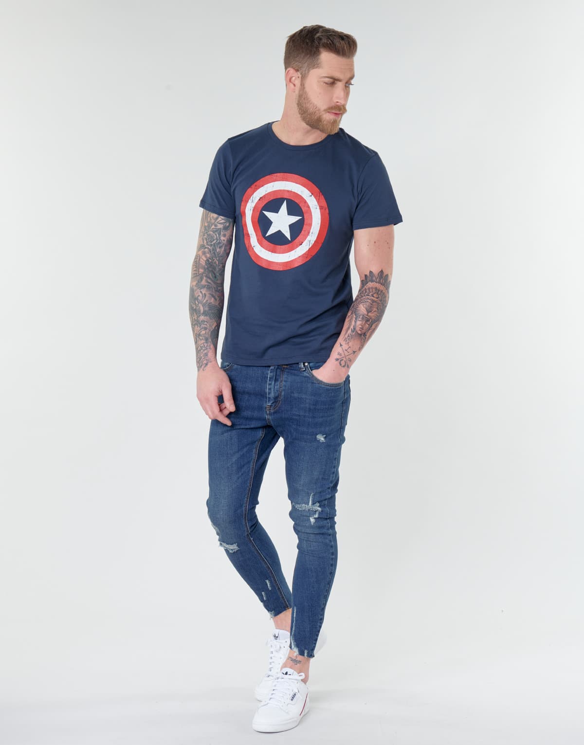Men's T-Shirts Yurban Blue
