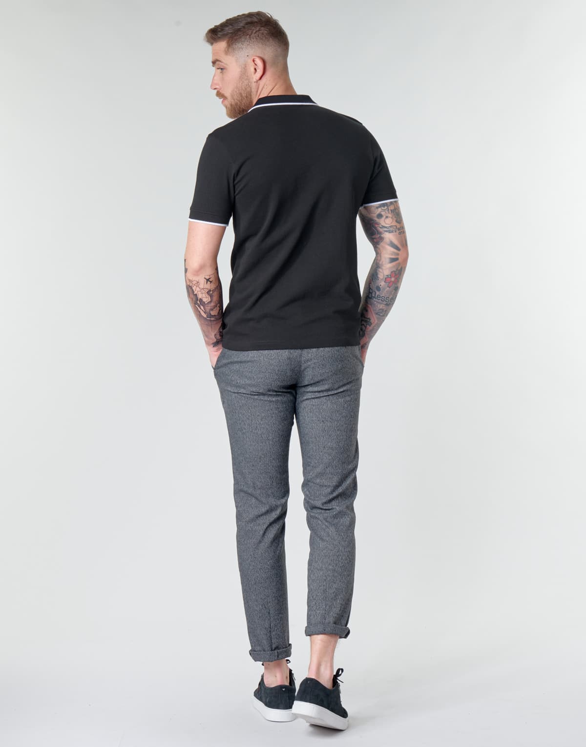 Men's Polo Shirts Yurban Black