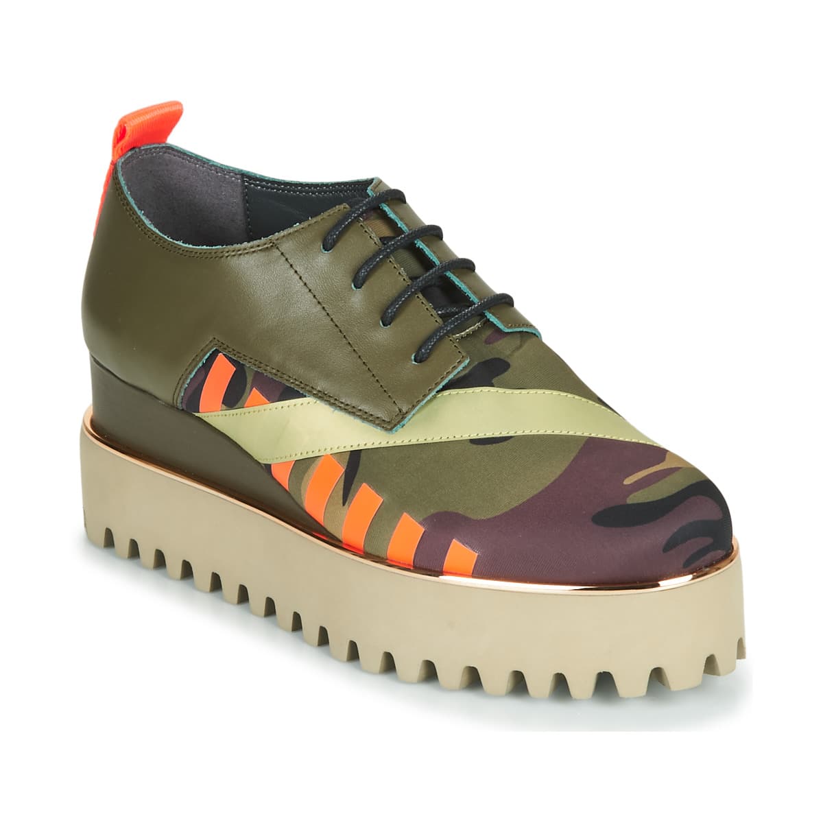 Women's Derby Shoes United nude Khaki