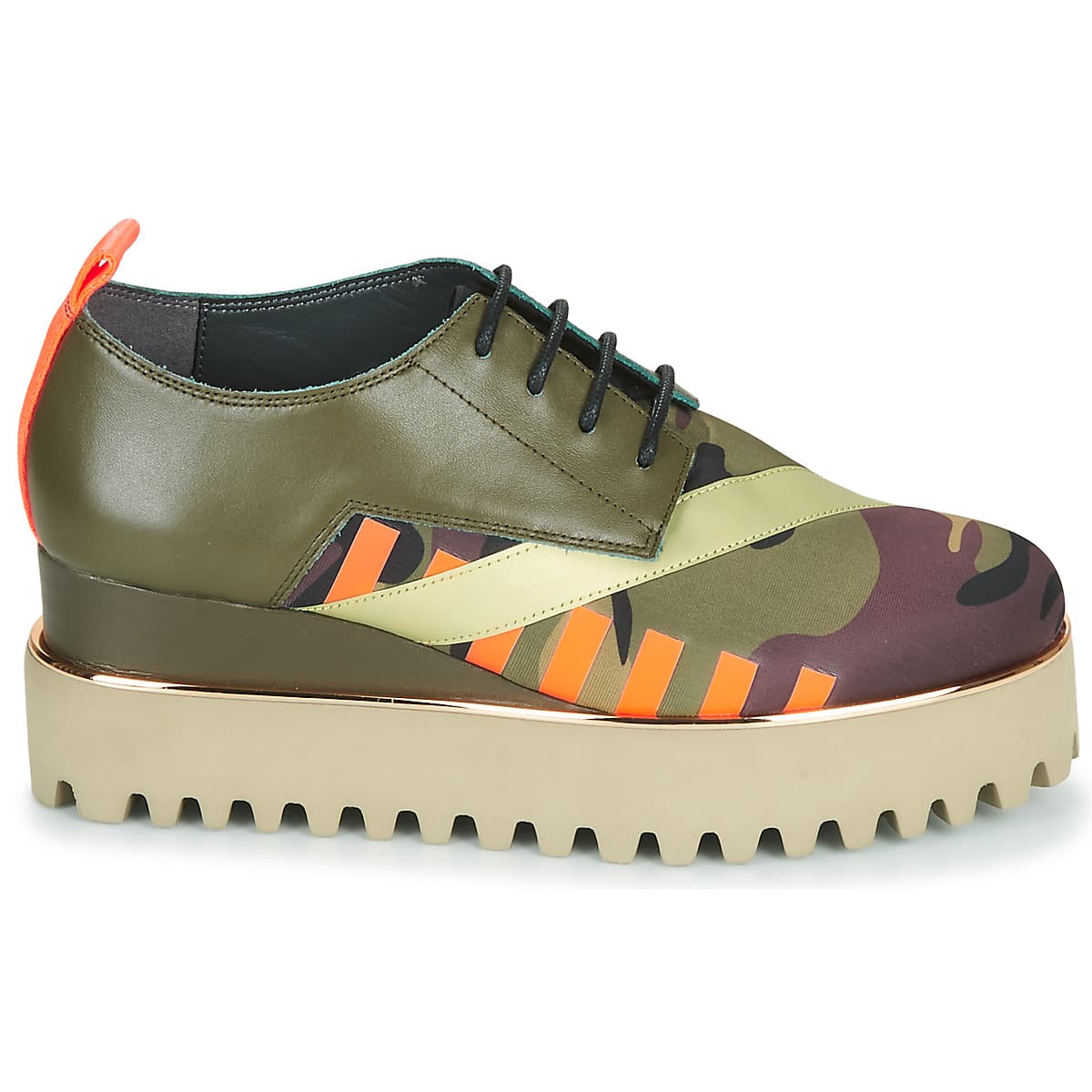 Women's Derby Shoes United nude Khaki