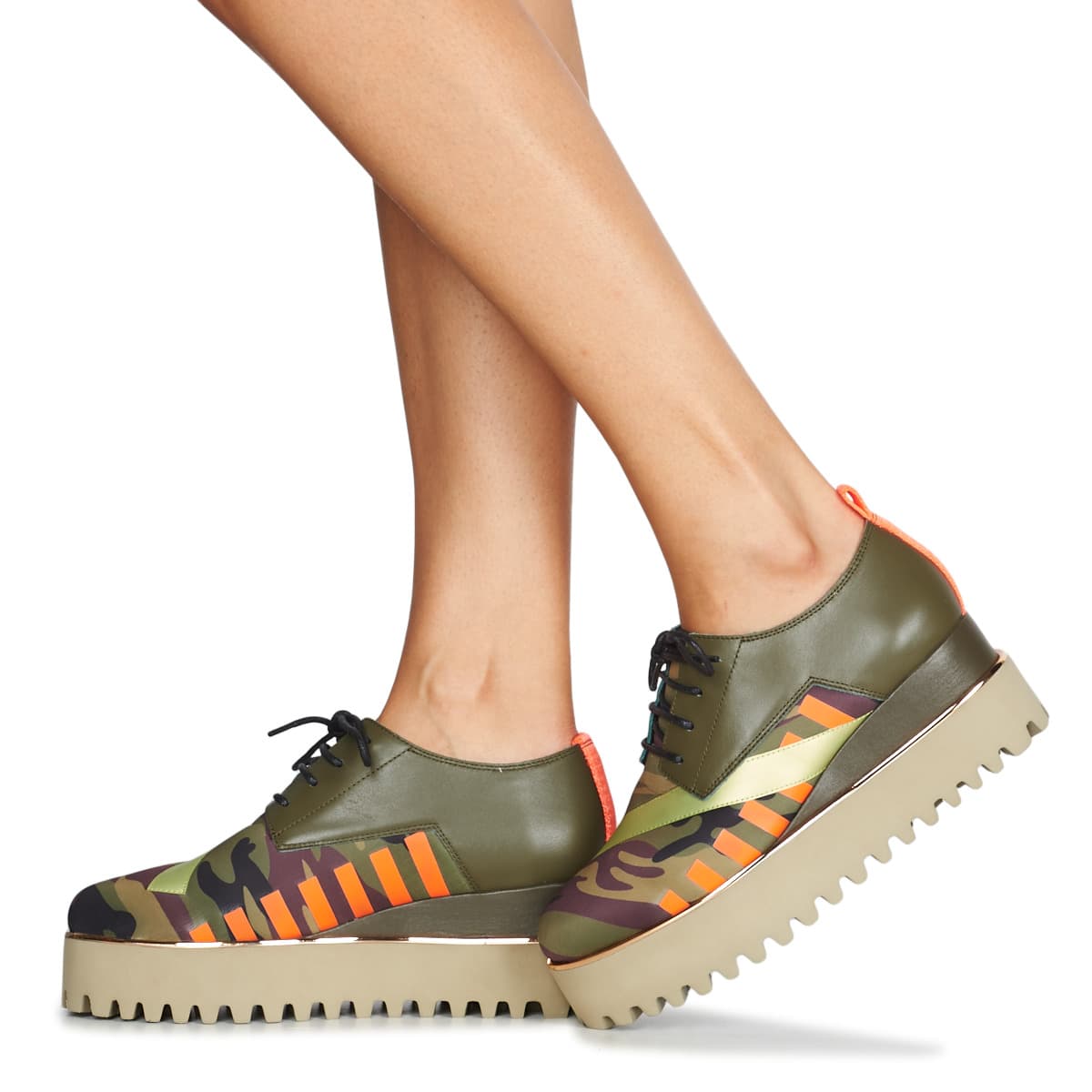 Women's Derby Shoes United nude Khaki