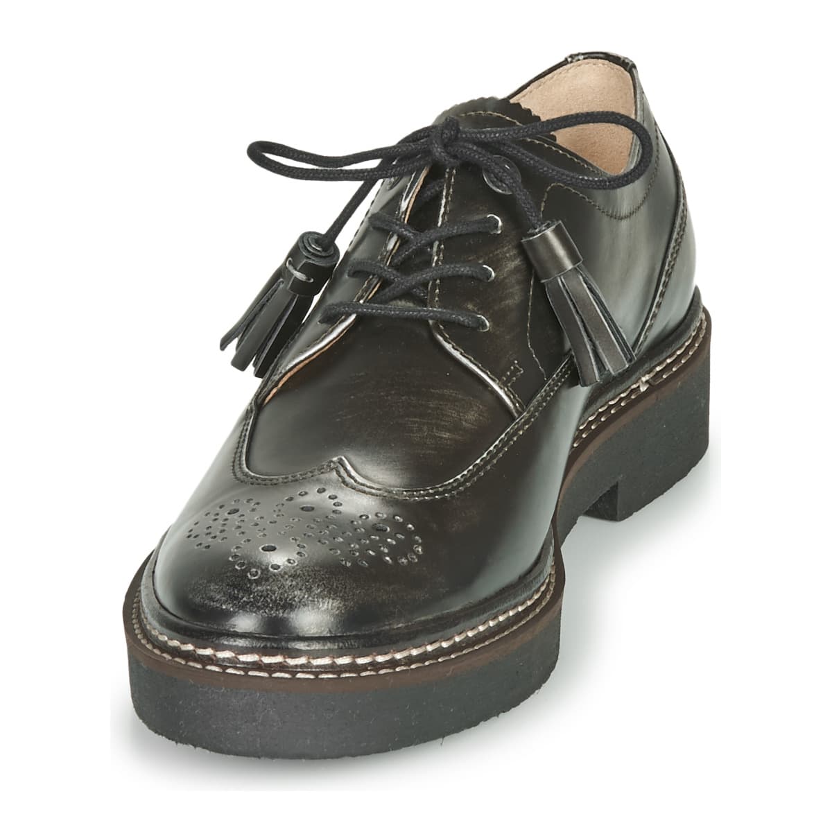 Women's Derby Shoes Kickers Black