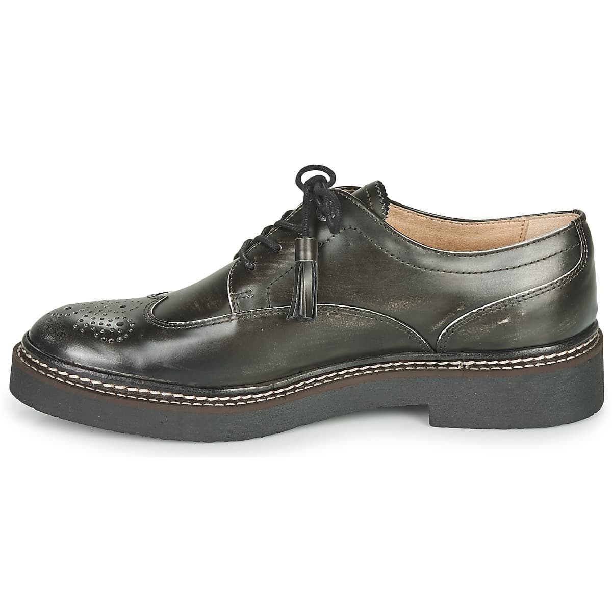 Women's Derby Shoes Kickers Black