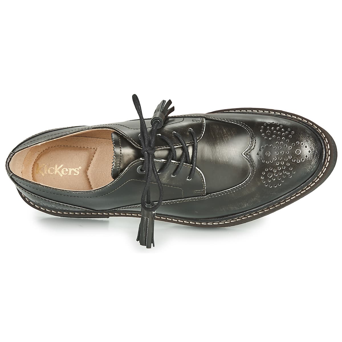 Women's Derby Shoes Kickers Black