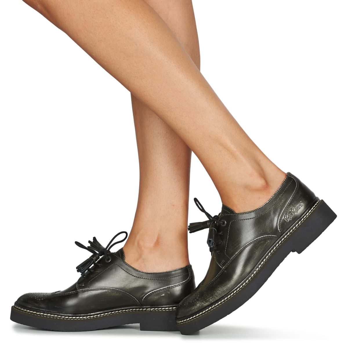 Women's Derby Shoes Kickers Black