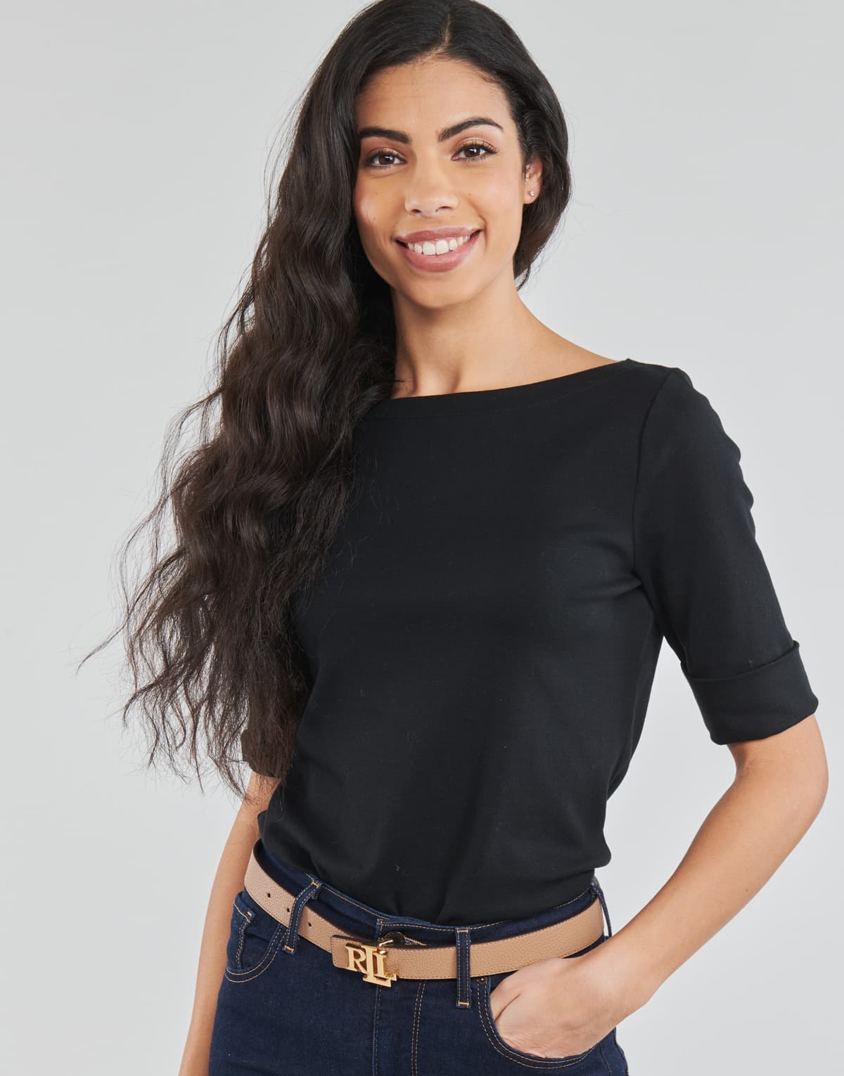 Women's T-Shirts Lauren Ralph Lauren Black