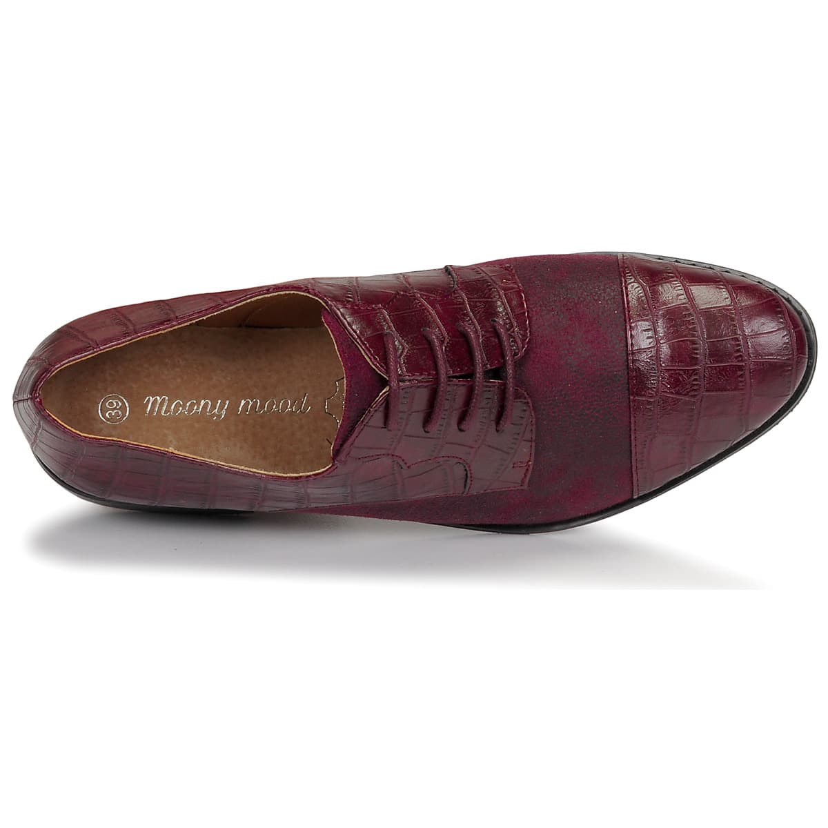Women's Derby Shoes Moony Mood Bordeaux