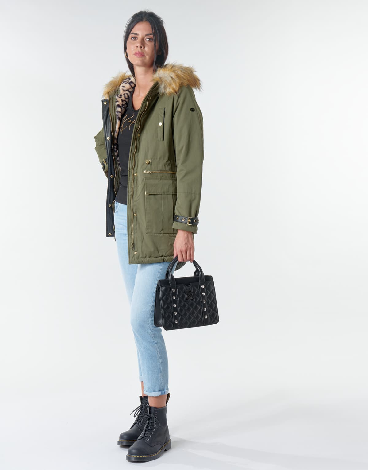 Women's Parkas Kaporal Khaki