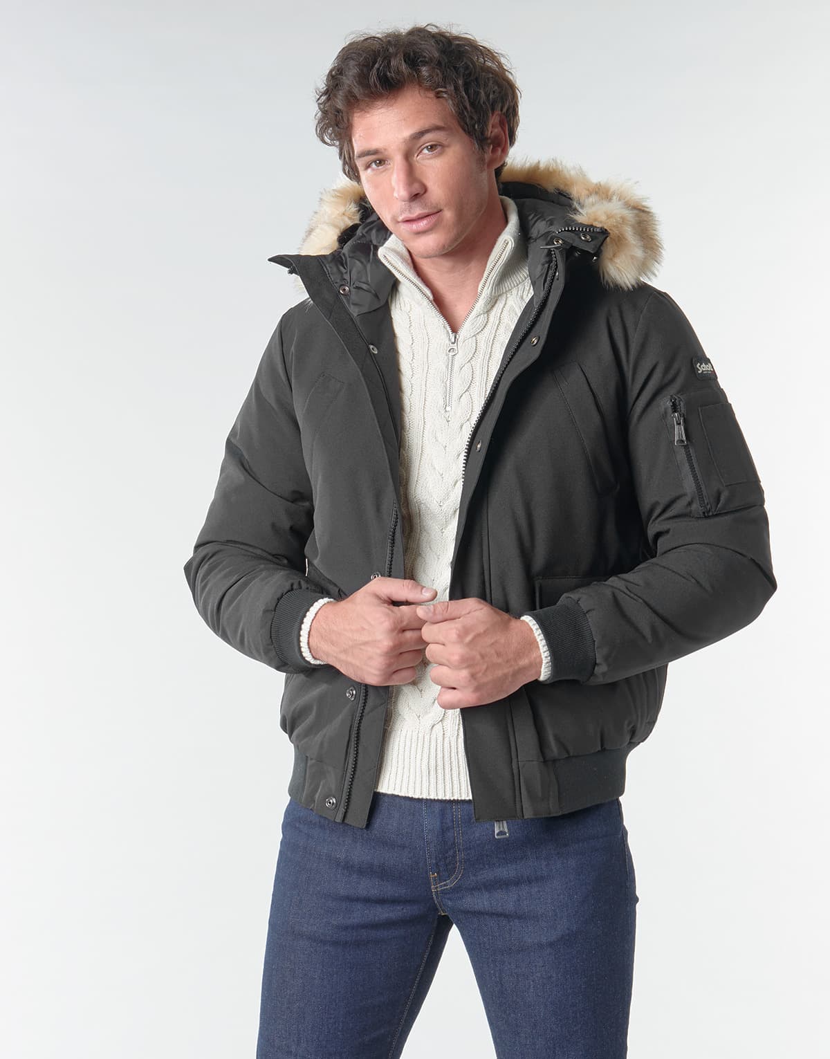 Men's Parkas Schott Black