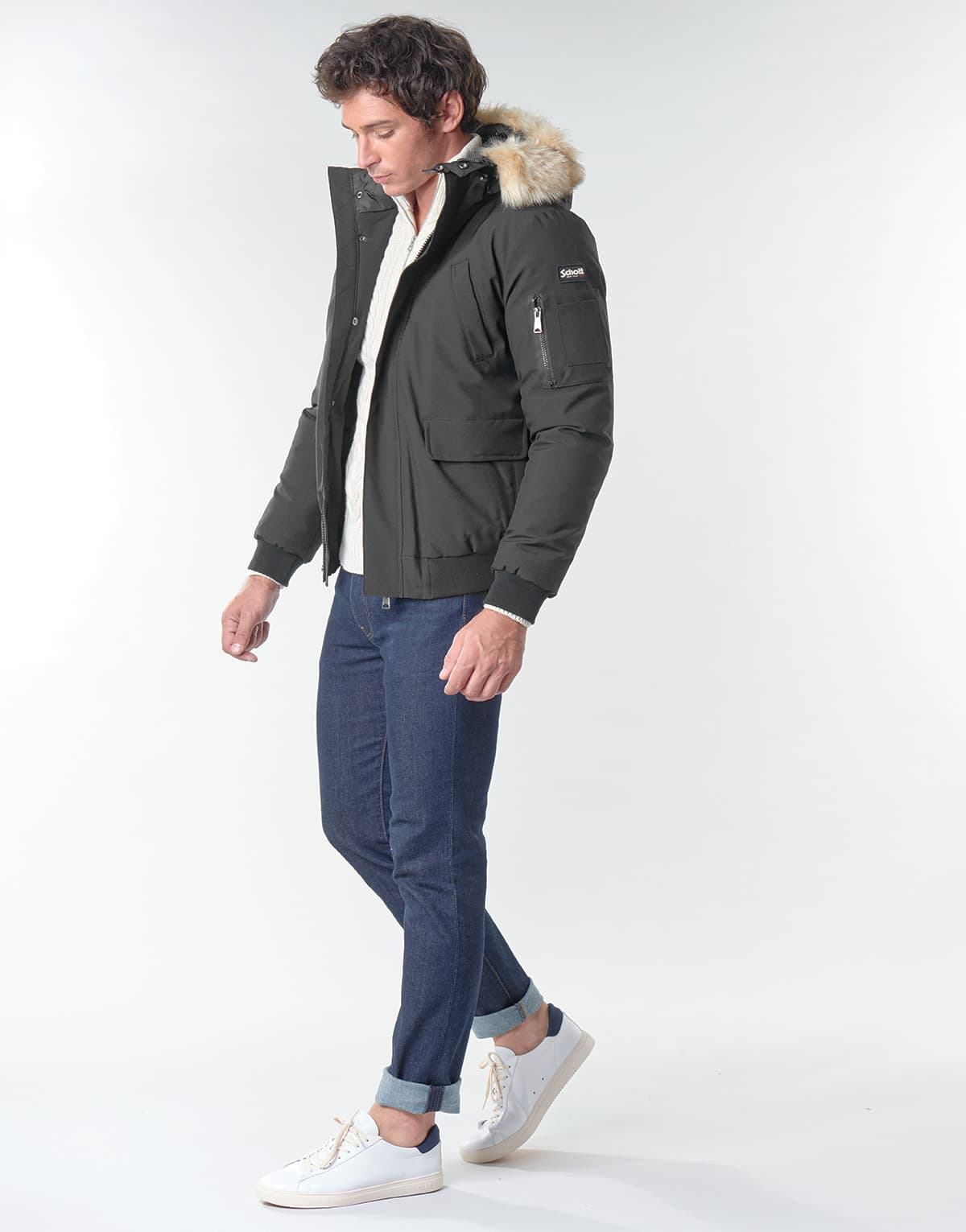 Men's Parkas Schott Black