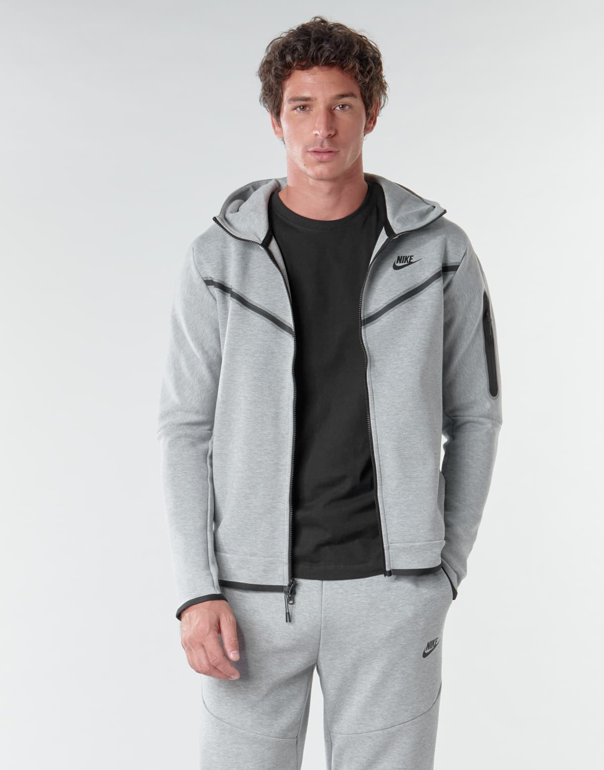 Men's Cardigans Nike Gray