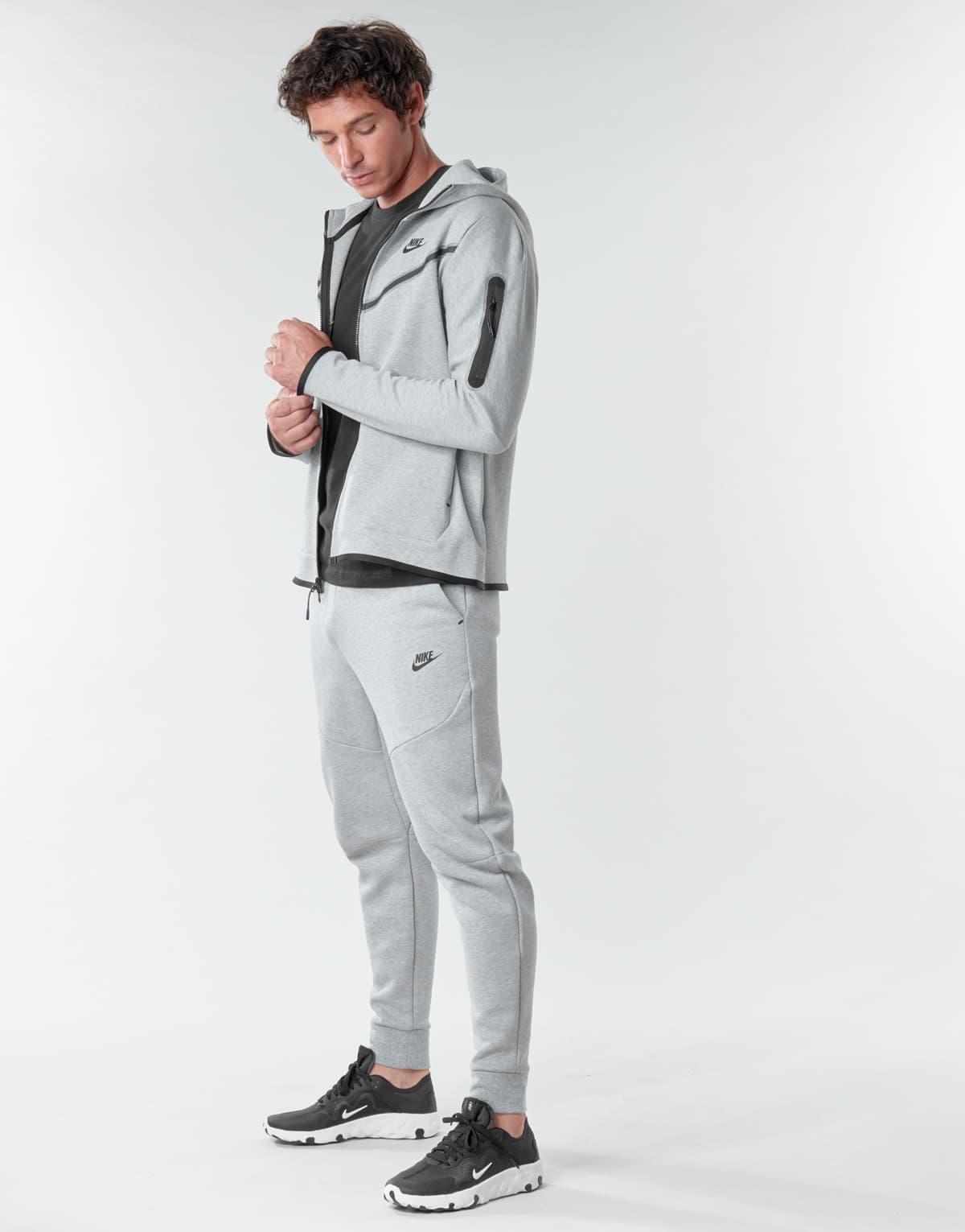 Men's Cardigans Nike Gray