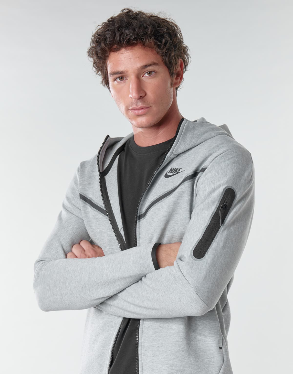 Men's Cardigans Nike Gray