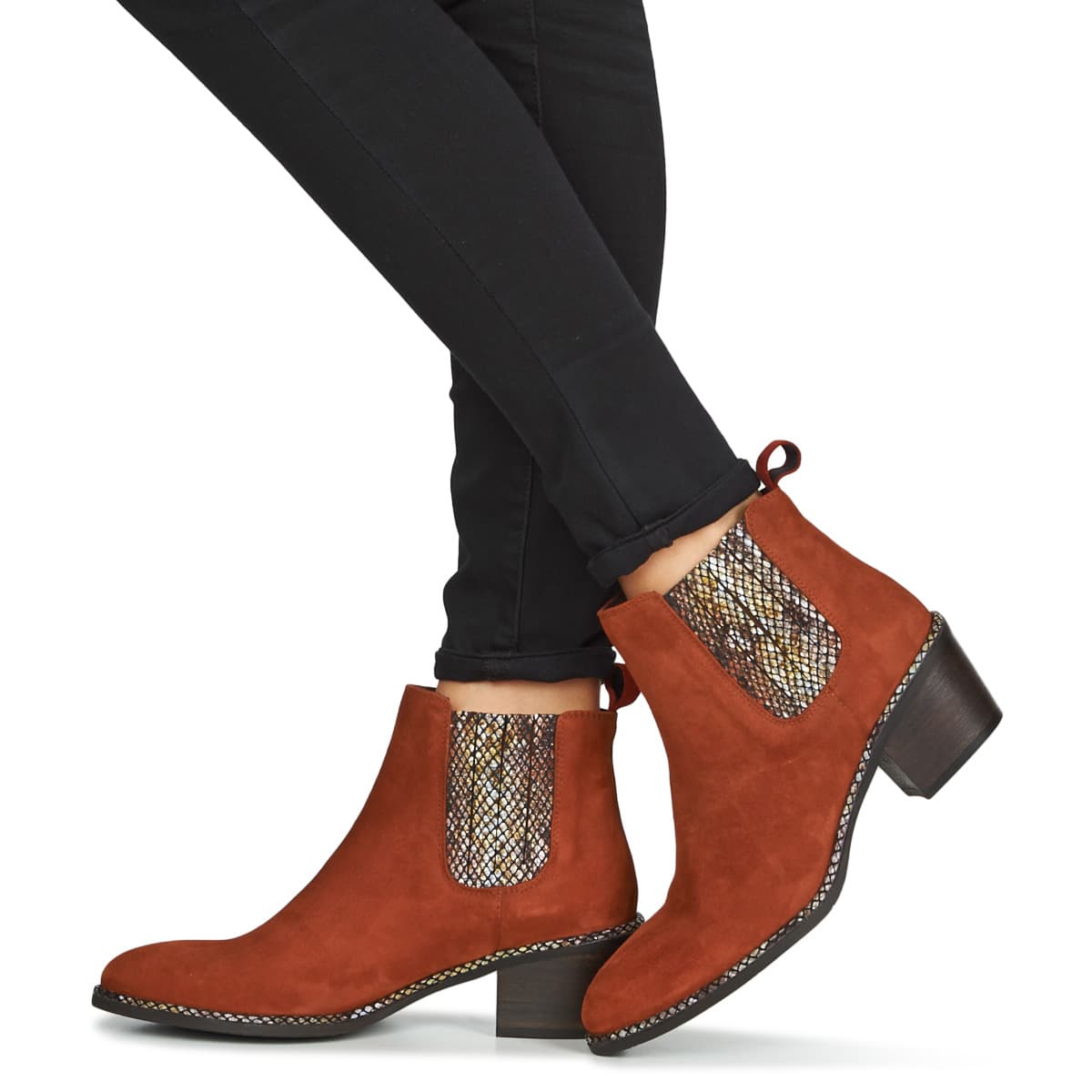 Women's Ankle Boots Regard Red