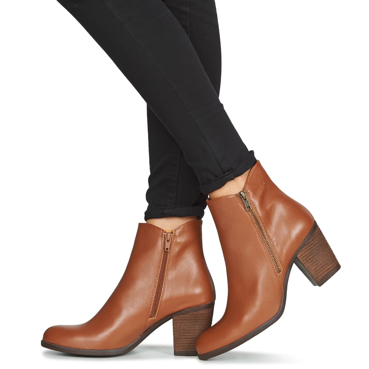 Women's Ankle Boots Dream in Green Brown