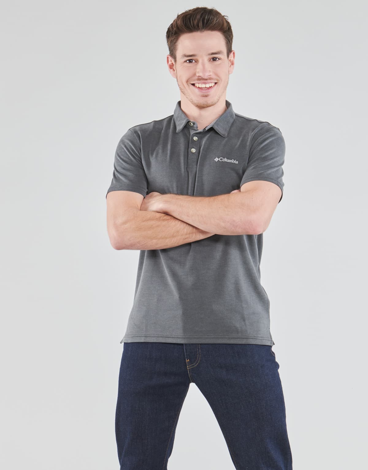 Men's Polo Shirts Columbia Gray