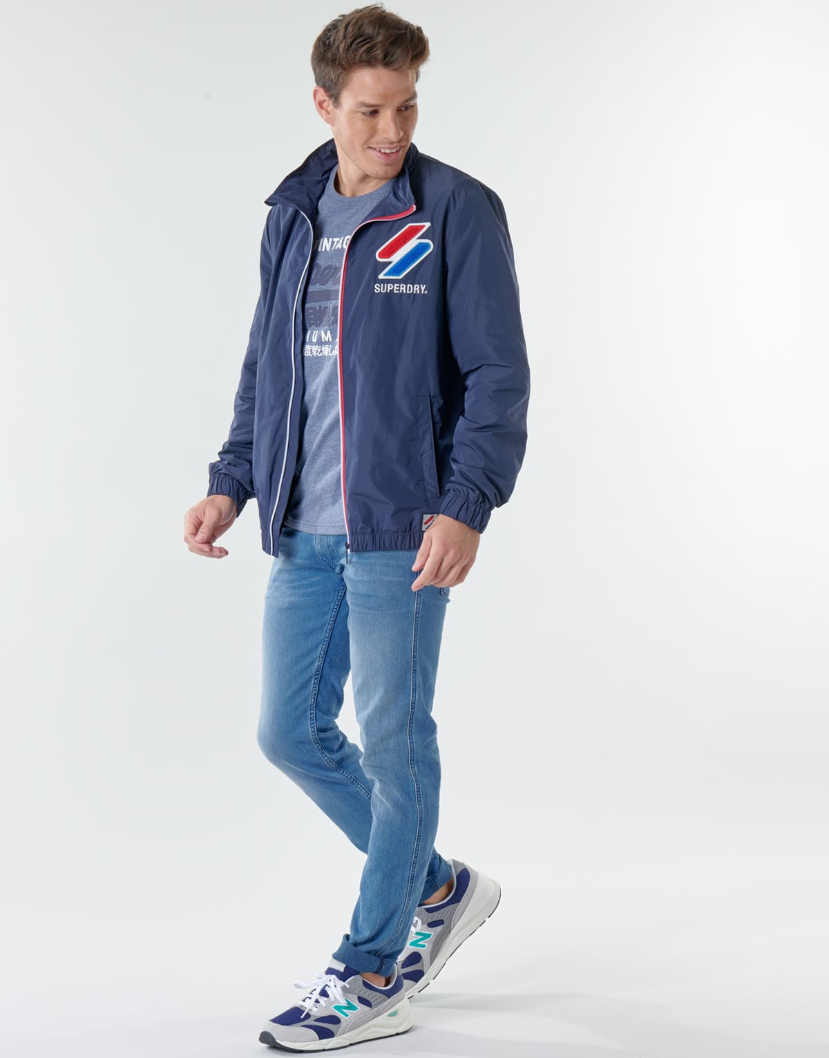 Men's Windbreakers Superdry Blue