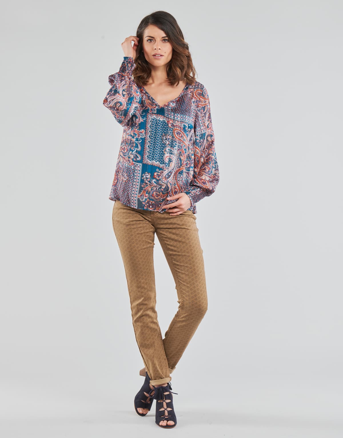 Women's Pants Cream Beige