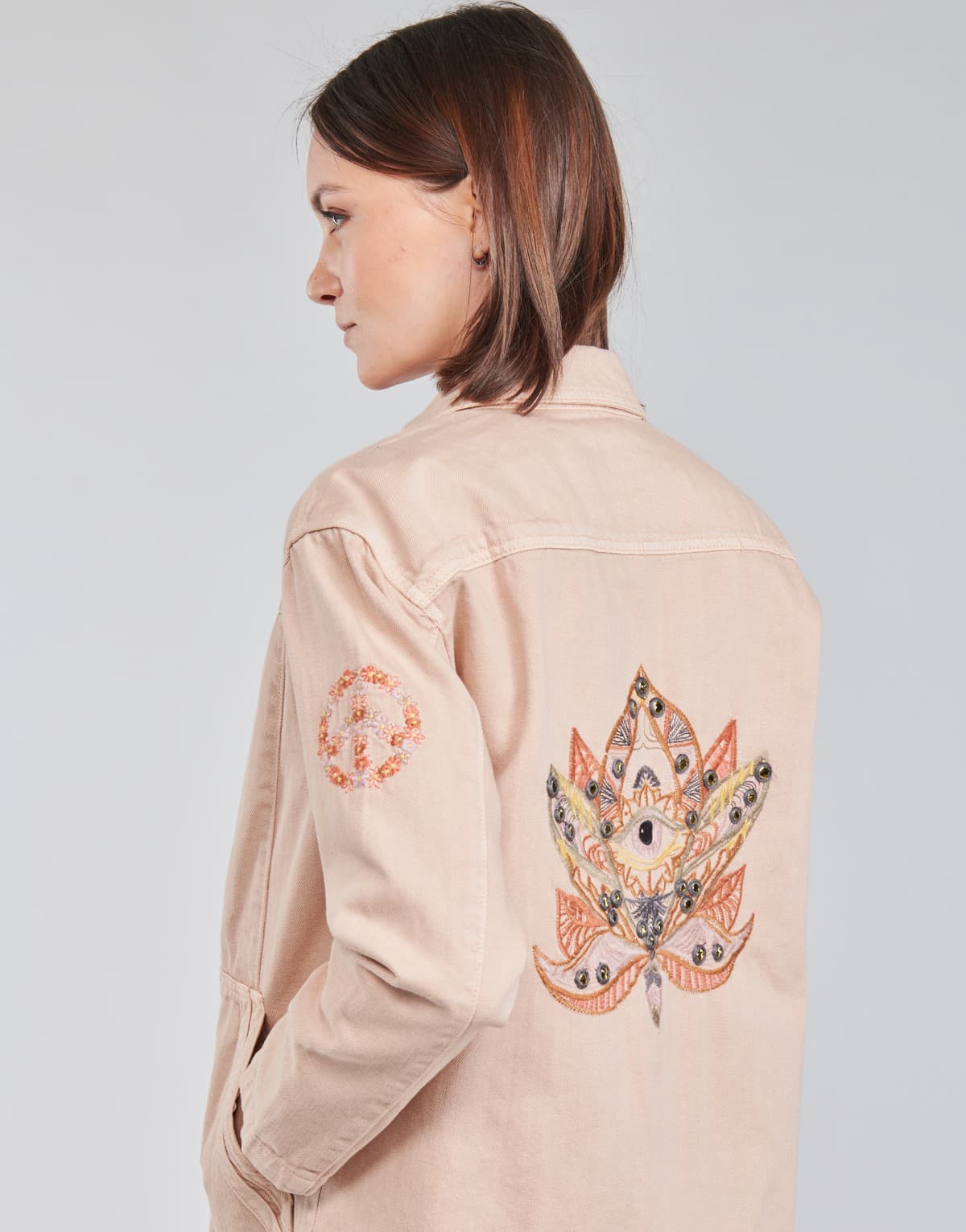 Women's Blazers Cream Pink