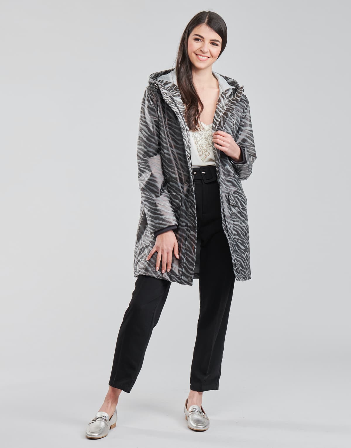 Women's Parkas One Step Gray