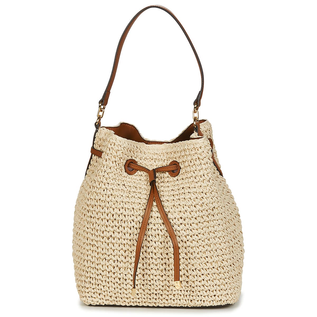 Τσάντες ώμου Lauren Ralph Lauren DEBBY CROCHET STRAW