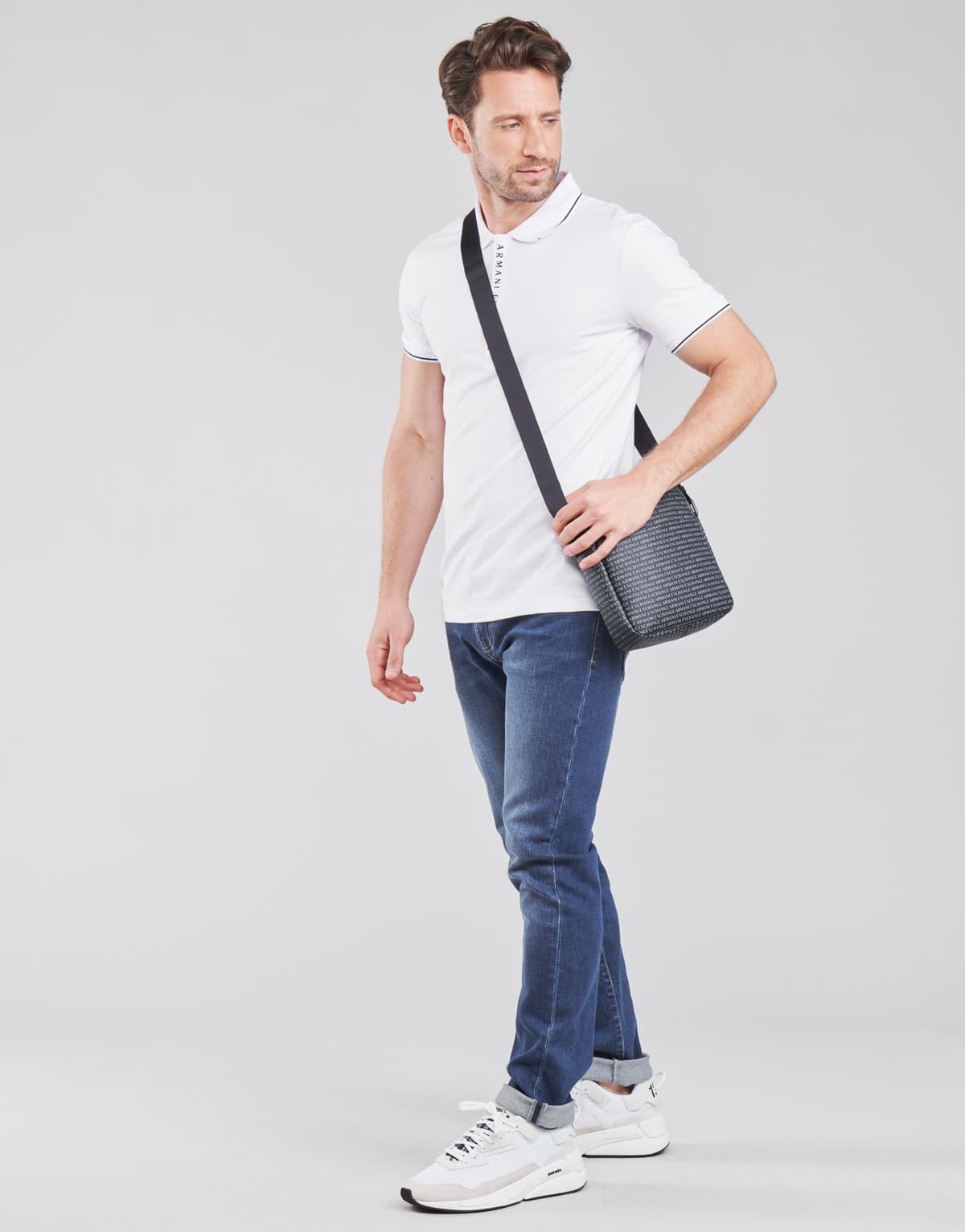 Men's Polo Shirts Armani Exchange White