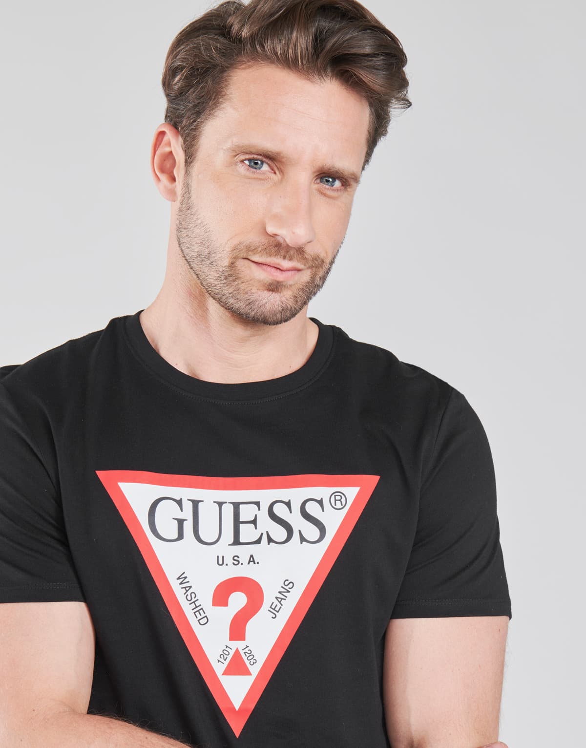 Men's T-Shirts Guess Black
