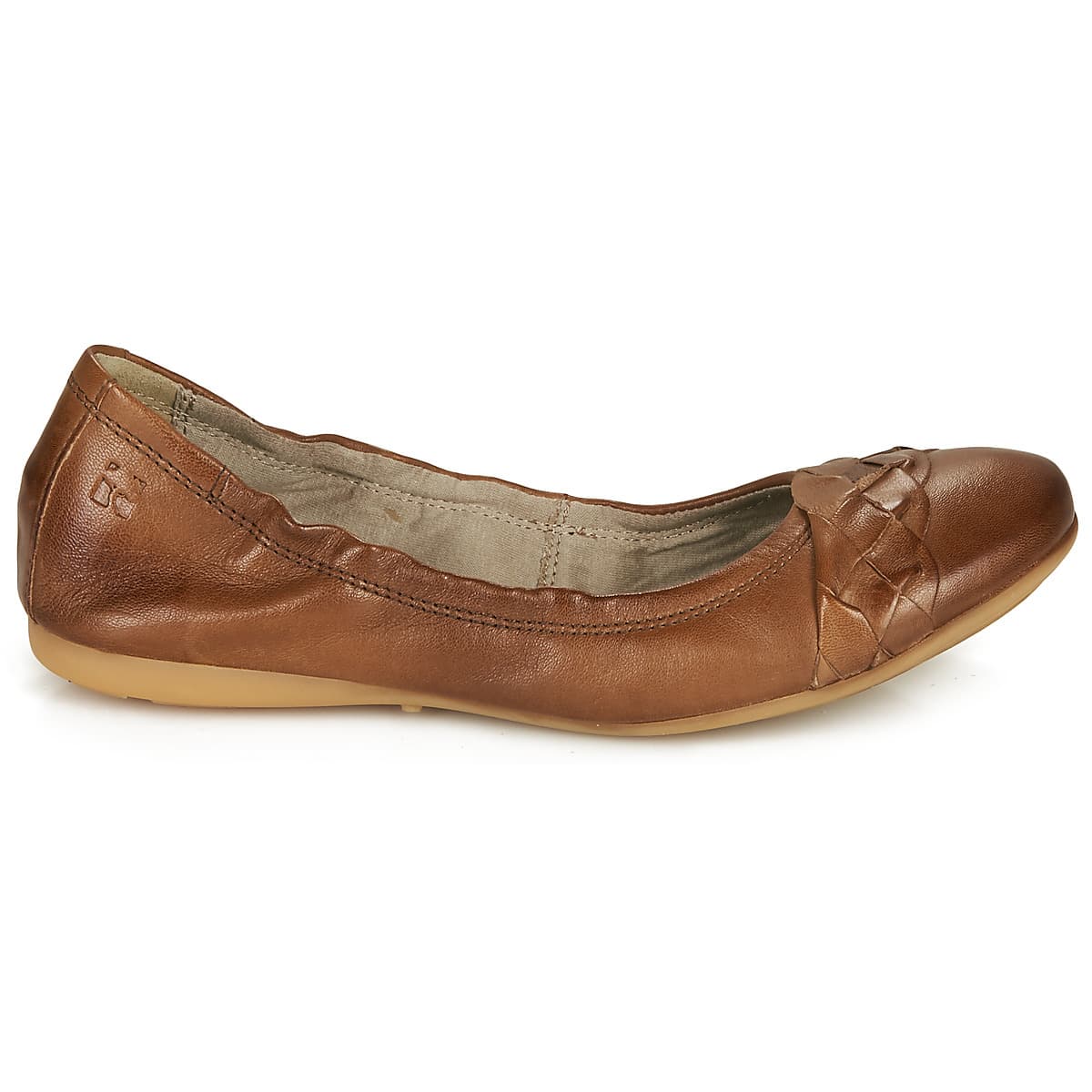 Women's Ballet Flats Dream in Green Brown
