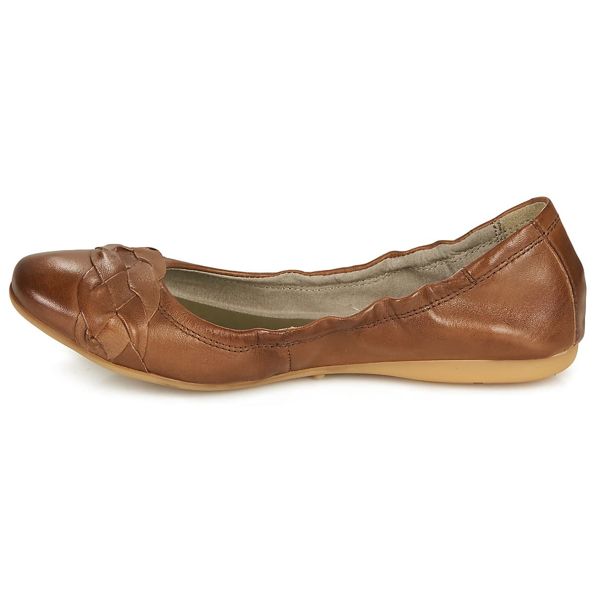 Women's Ballet Flats Dream in Green Brown