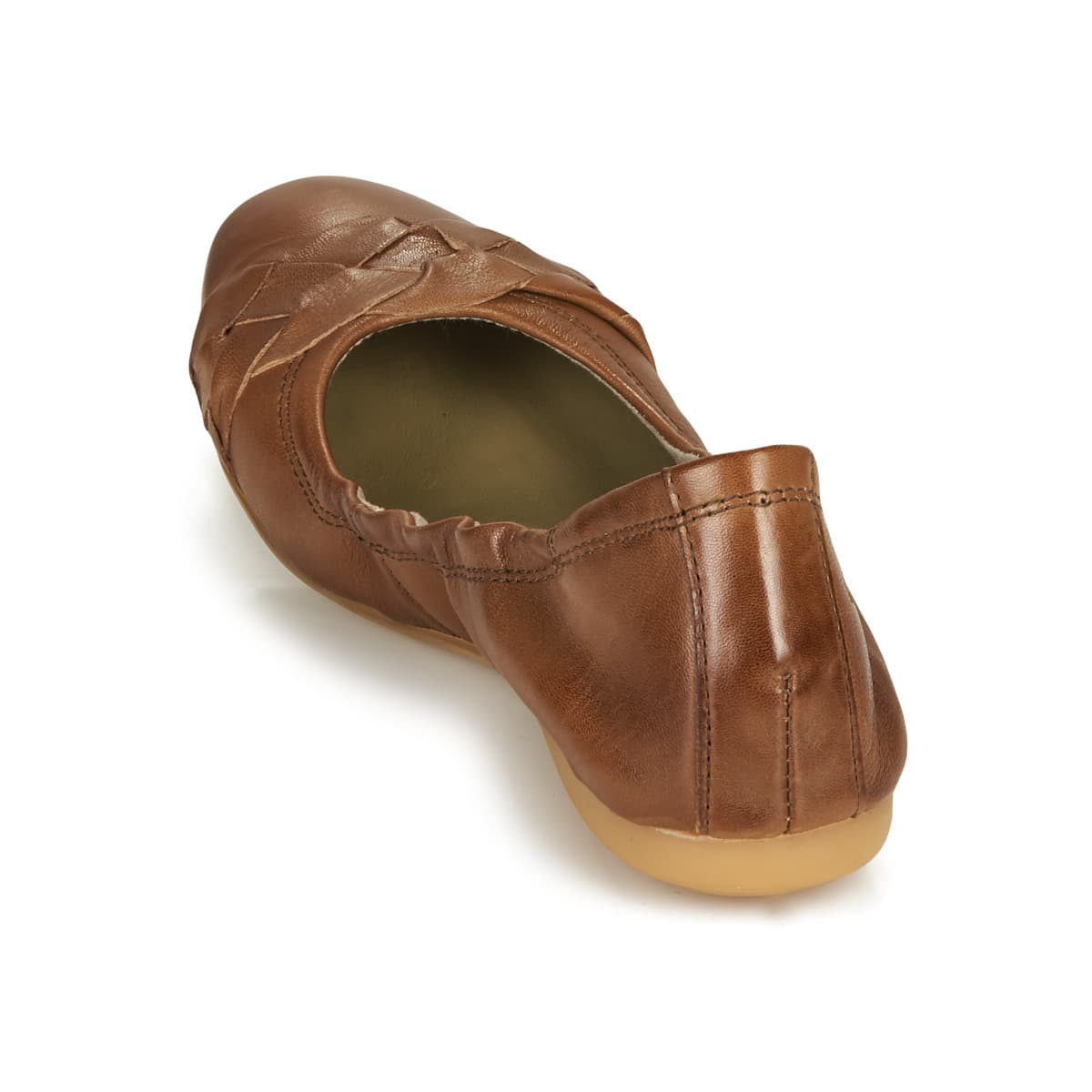 Women's Ballet Flats Dream in Green Brown